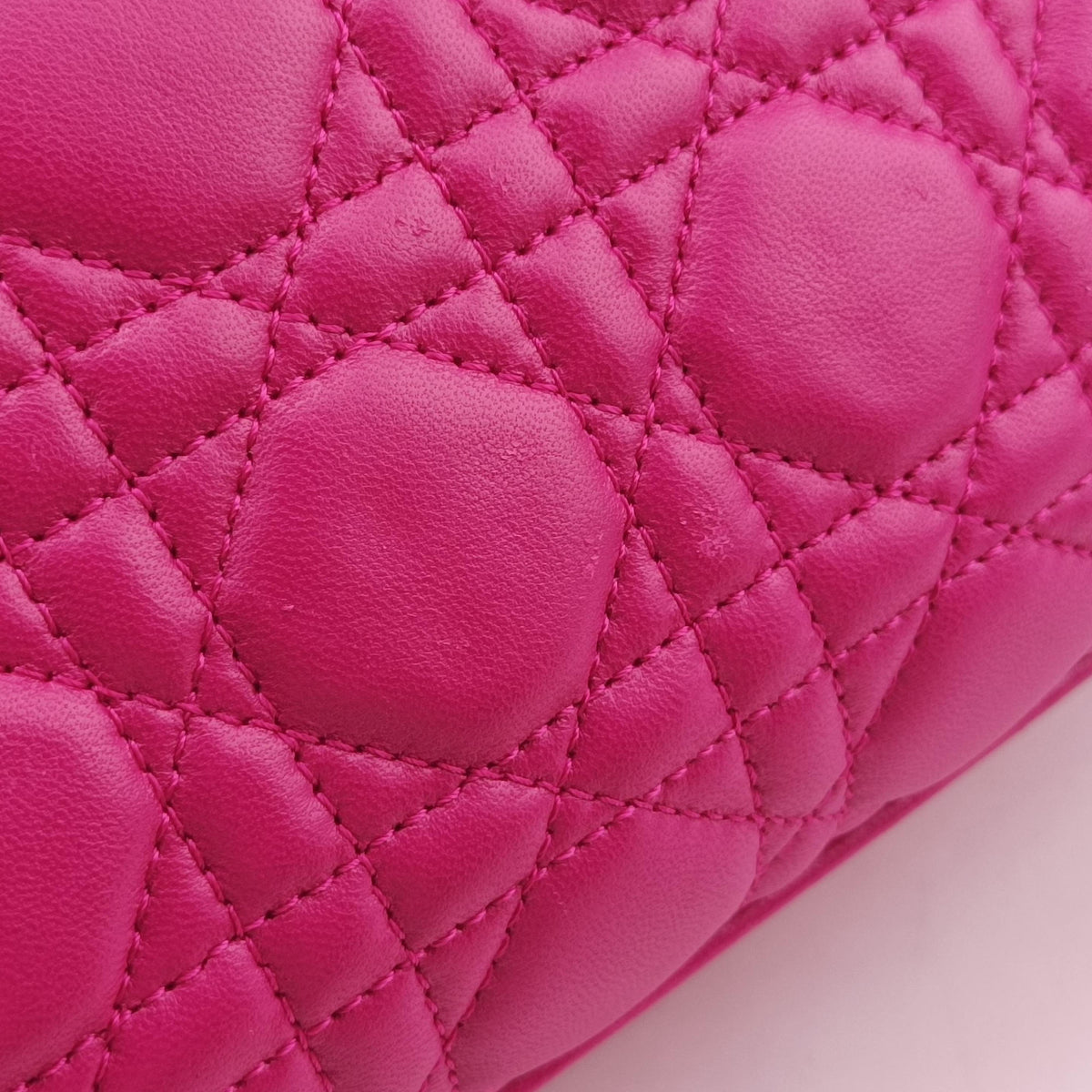 Vintage Christian Dior Cannage Dior Soft Shopping Rose lambskin  shoulderbag | stylenewstar