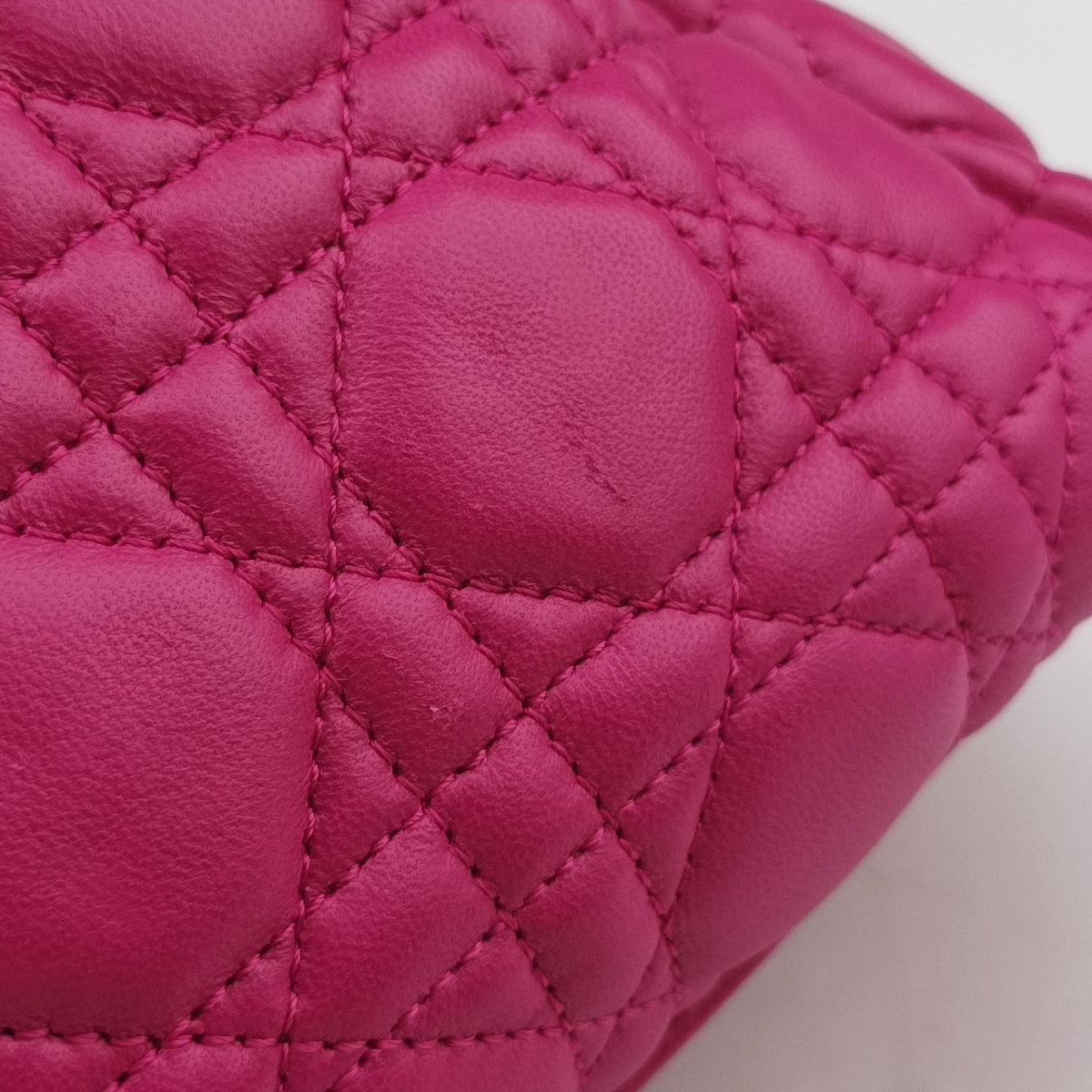 Vintage Christian Dior Cannage Dior Soft Shopping Rose lambskin  shoulderbag | stylenewstar