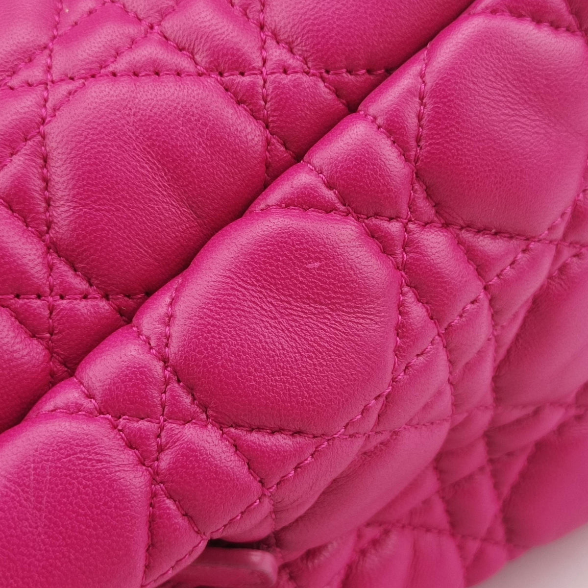 Vintage Christian Dior Cannage Dior Soft Shopping Rose lambskin  shoulderbag | stylenewstar