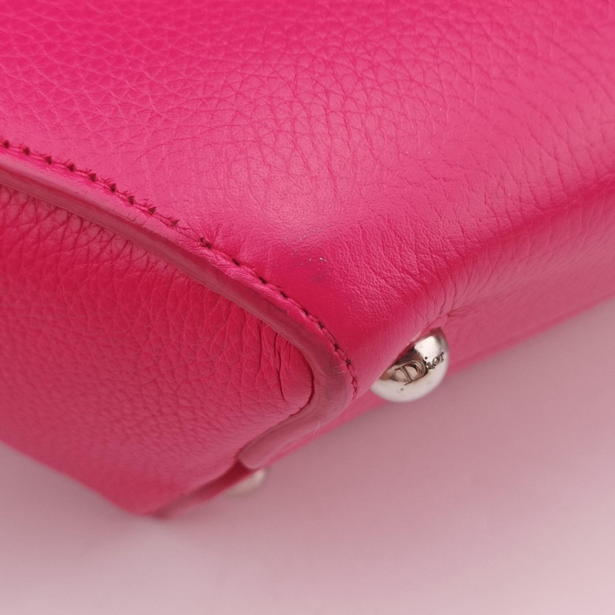Vintage Christian Dior Dior Bar Pink Leather  handbag | stylenewstar