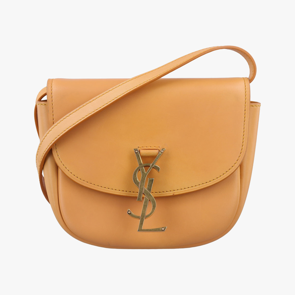 Vintage Yves Saint Laurent KAIA small Camel Leather 619740 shoulderbag | stylenewstar