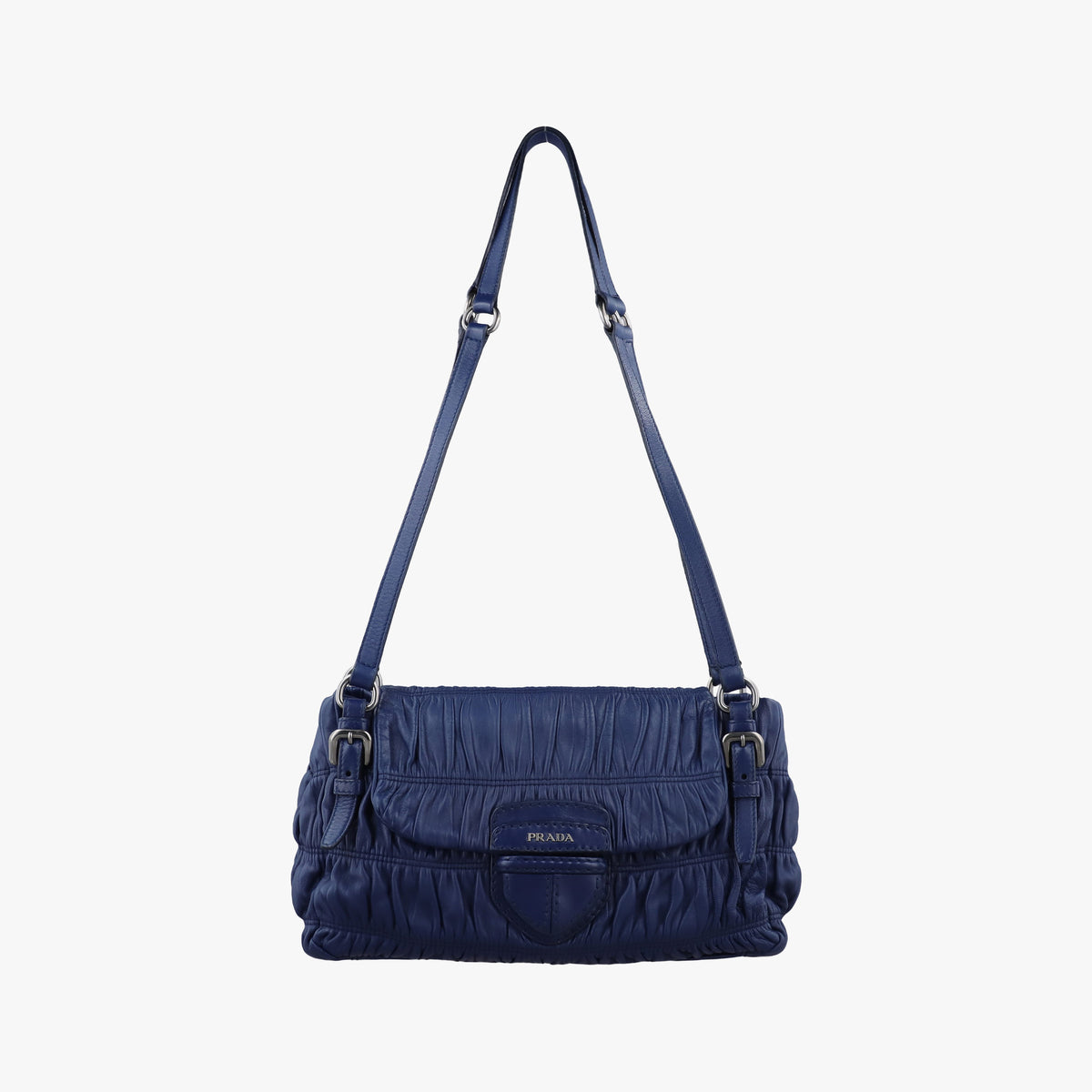 Secondhand Prada Gaufre Blue Lambskin  shoulderbag | stylenewstar