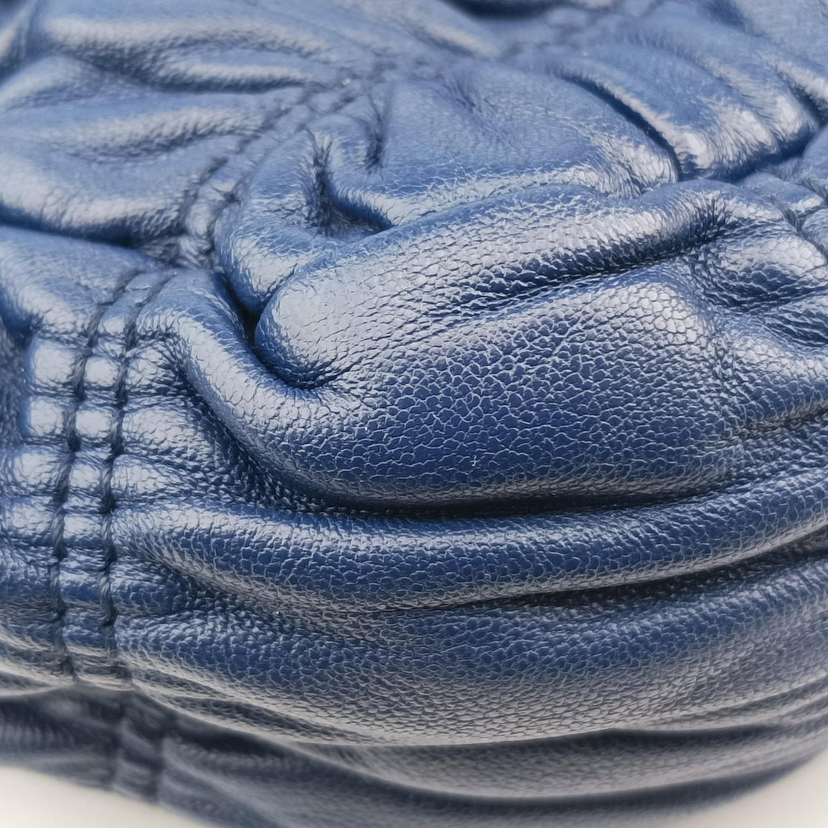 Secondhand Prada Gaufre Blue Lambskin  shoulderbag | stylenewstar