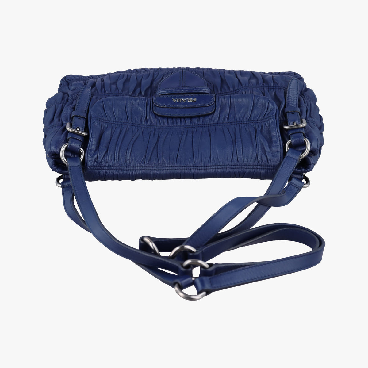 Secondhand Prada Gaufre Blue Lambskin  shoulderbag | stylenewstar