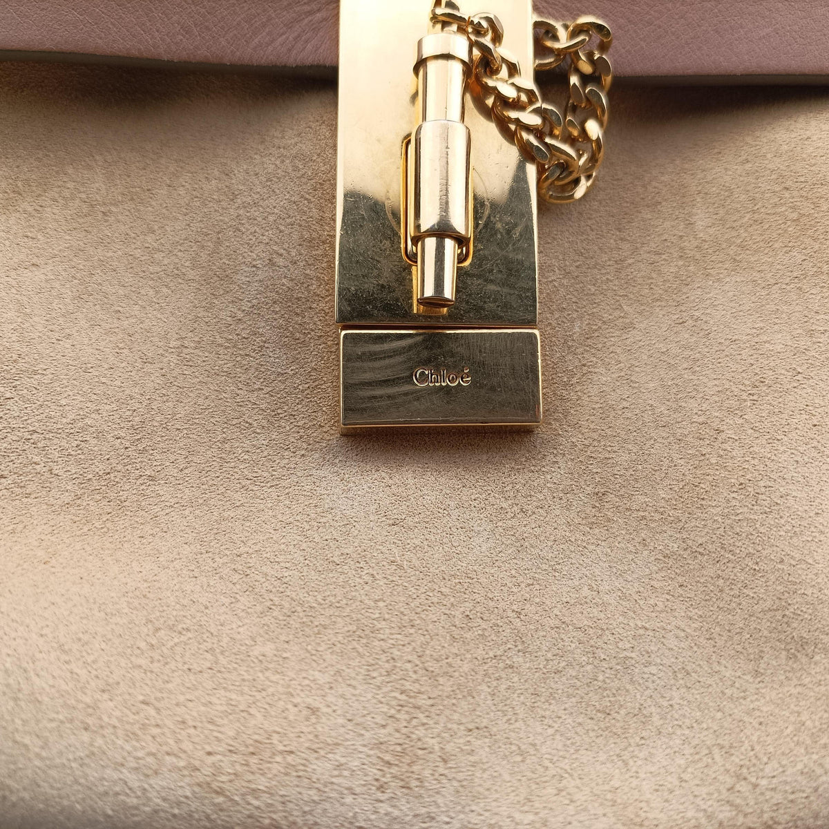 Pre-owned Chloe DREW Camel×Beige Leather×suede  shoulderbag | stylenewstar