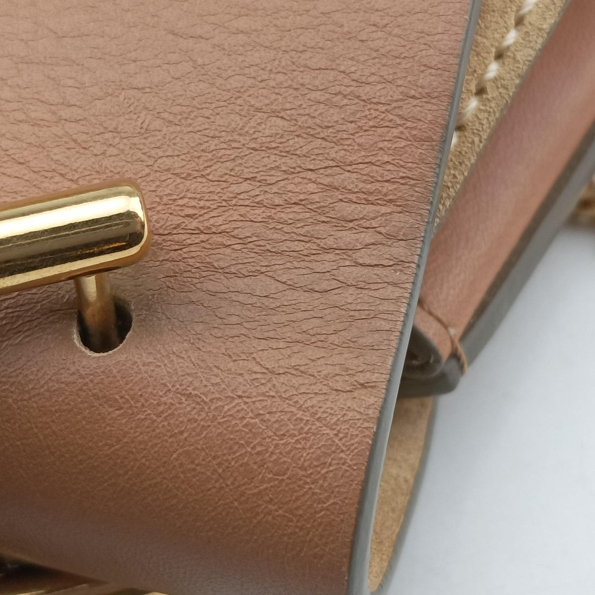 Pre-owned Chloe DREW Camel×Beige Leather×suede  shoulderbag | stylenewstar