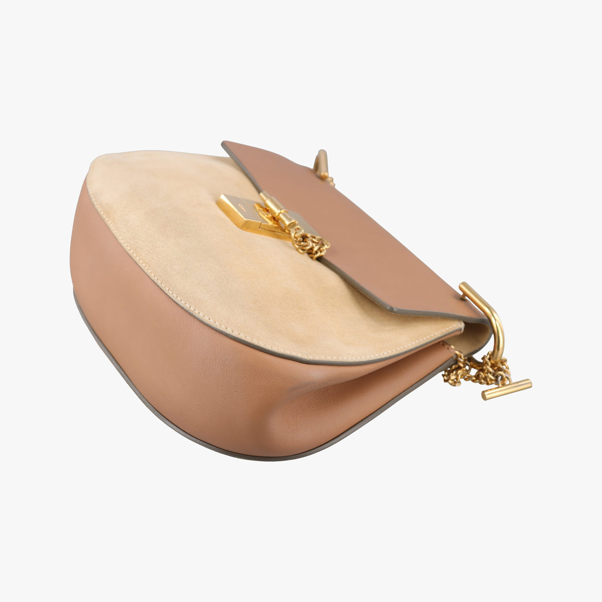 Pre-owned Chloe DREW Camel×Beige Leather×suede  shoulderbag | stylenewstar