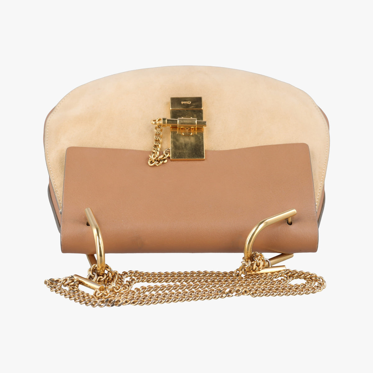 Pre-owned Chloe DREW Camel×Beige Leather×suede  shoulderbag | stylenewstar