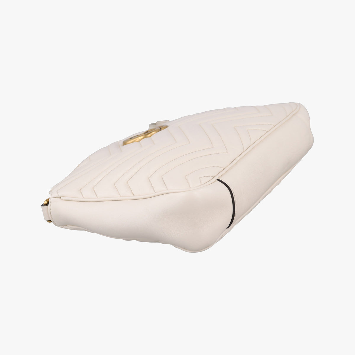 Pre-owned Gucci GG Marmont White Leather 443502 shoulderbag | stylenewstar