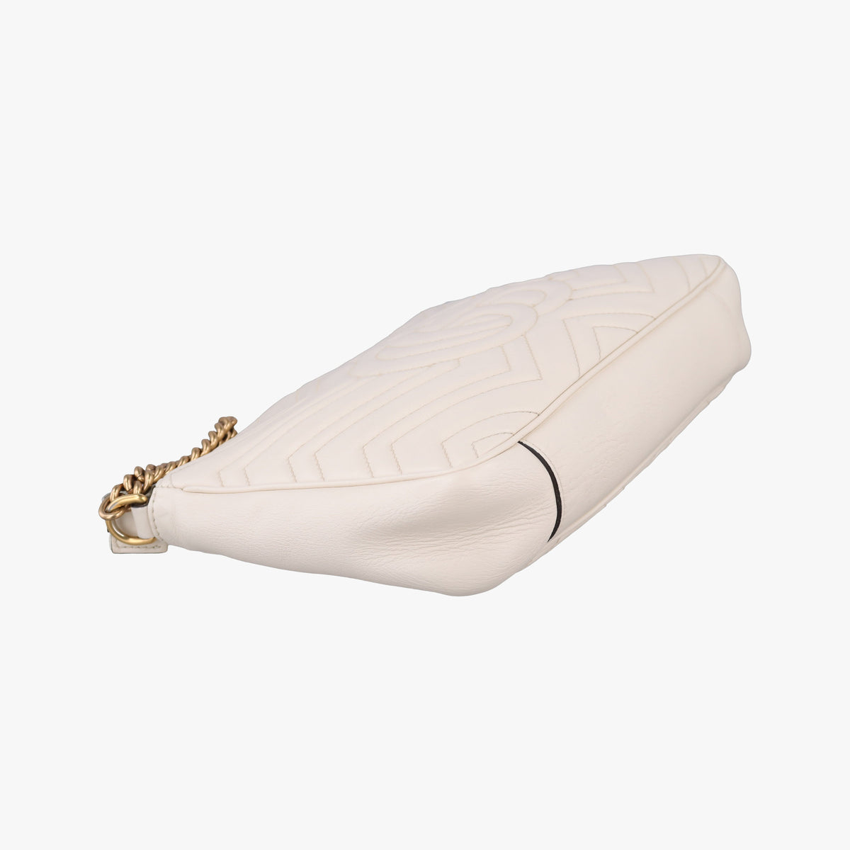 Pre-owned Gucci GG Marmont White Leather 443502 shoulderbag | stylenewstar