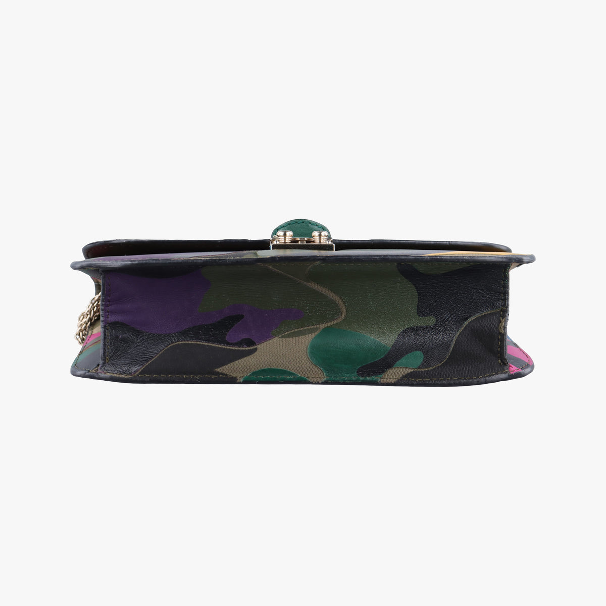 Pre-owned Valentino Rockstud Glam Lock Multicolour canvas× leather  shoulderbag | stylenewstar