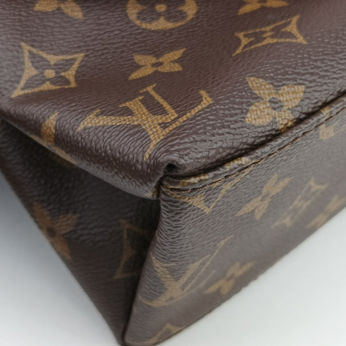 Secondhand Louis Vuitton SAINT MICHEL brown×COQUELICOT Monogram Canvas×calf leather M44031 shoulderbag | stylenewstar