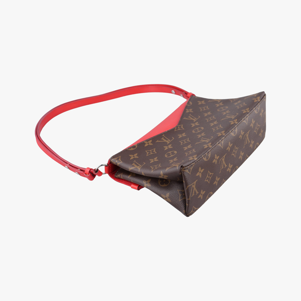 Secondhand Louis Vuitton SAINT MICHEL brown×COQUELICOT Monogram Canvas×calf leather M44031 shoulderbag | stylenewstar