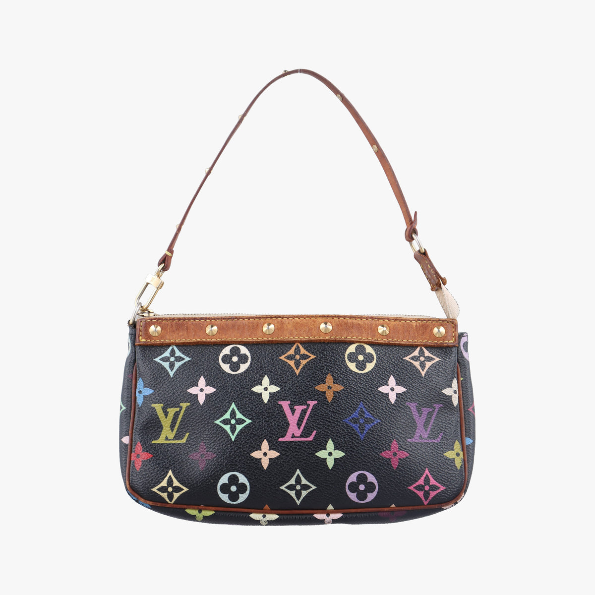 Pre-owned Louis Vuitton Pochette Accessoires Noir Monogram Multicolor M92648 shoulderbag | stylenewstar