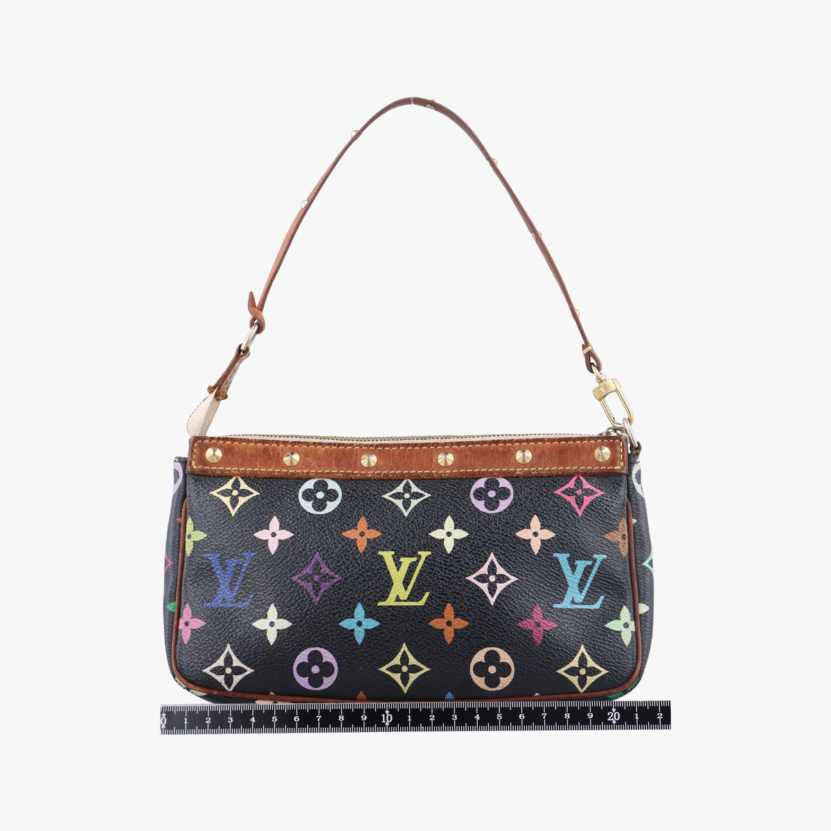 Pre-owned Louis Vuitton Pochette Accessoires Noir Monogram Multicolor M92648 shoulderbag | stylenewstar