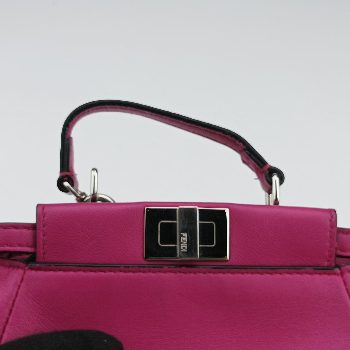 Pre-owned Fendi Micro Peekaboo Purple Leather 8M0355 shoulderbag | stylenewstar