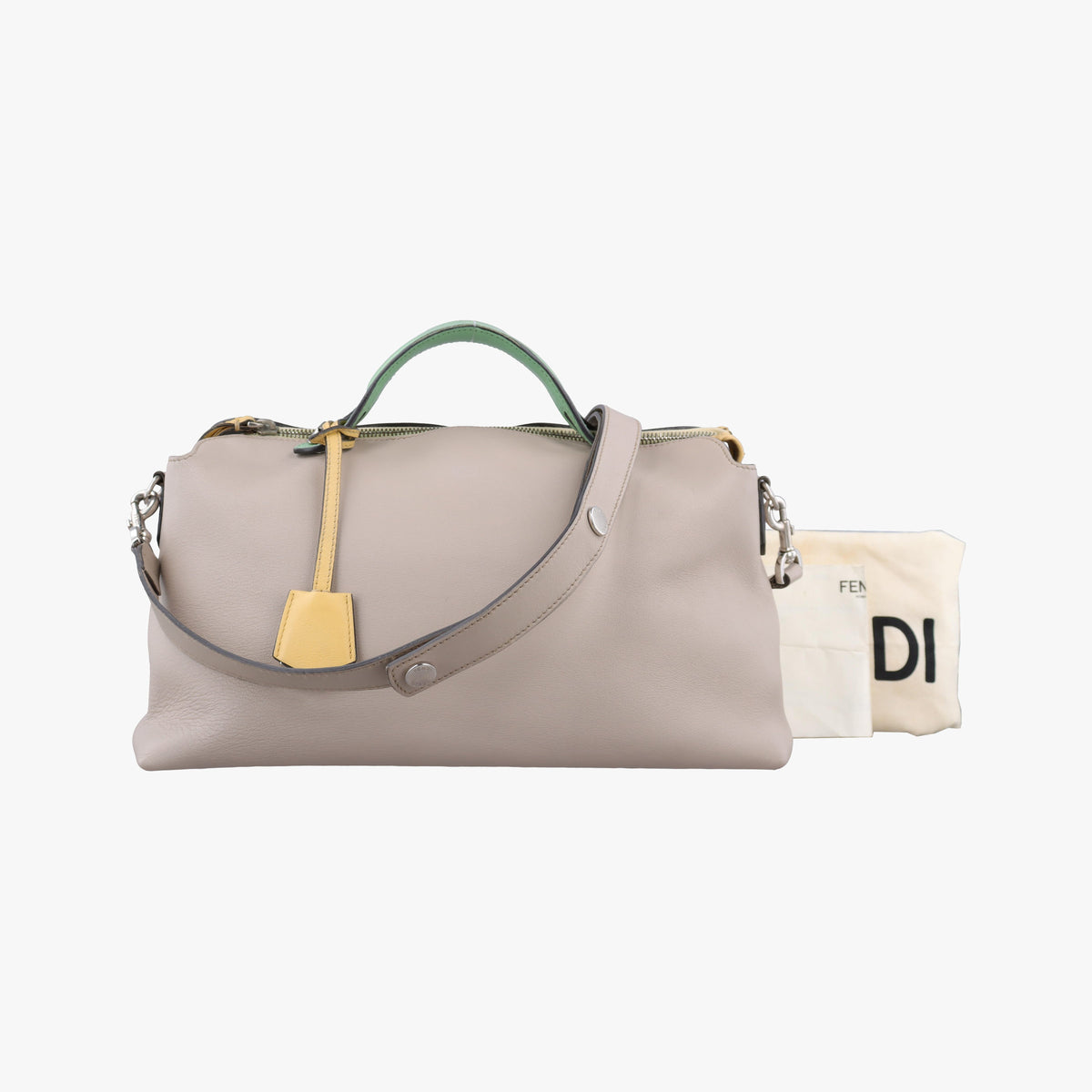 Pre-owned Fendi By The Way Grey leather 8BL125 shoulderbag | stylenewstar
