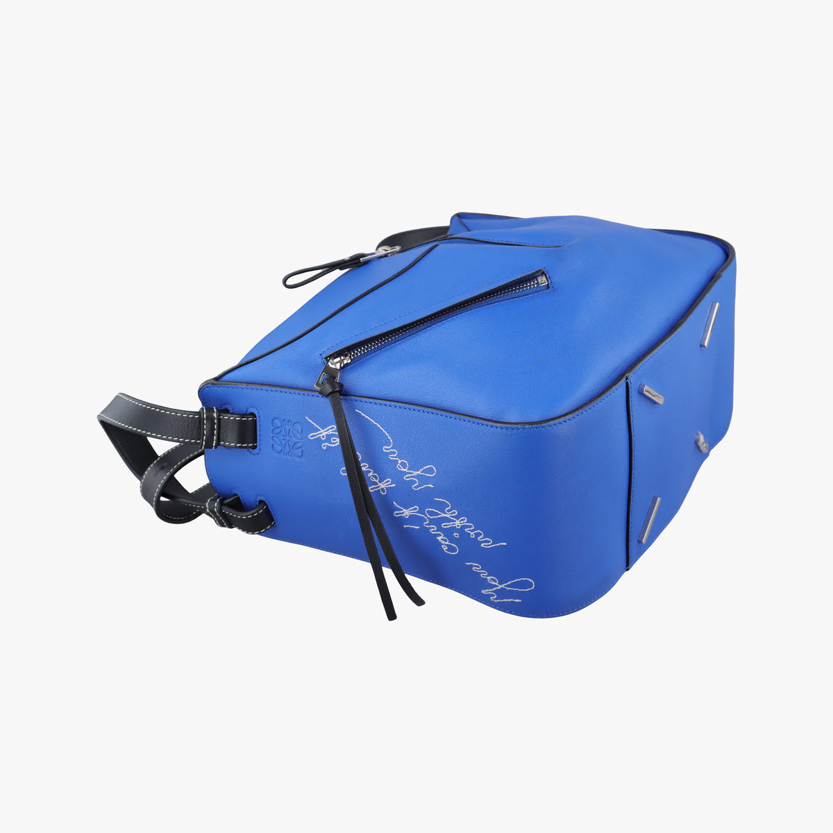 Pre-owned Loewe Hammock Blue leather  shoulderbag | stylenewstar