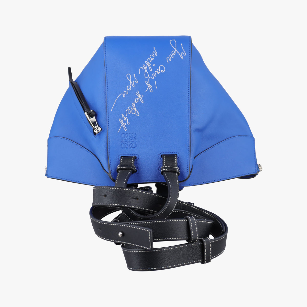 Pre-owned Loewe Hammock Blue leather  shoulderbag | stylenewstar