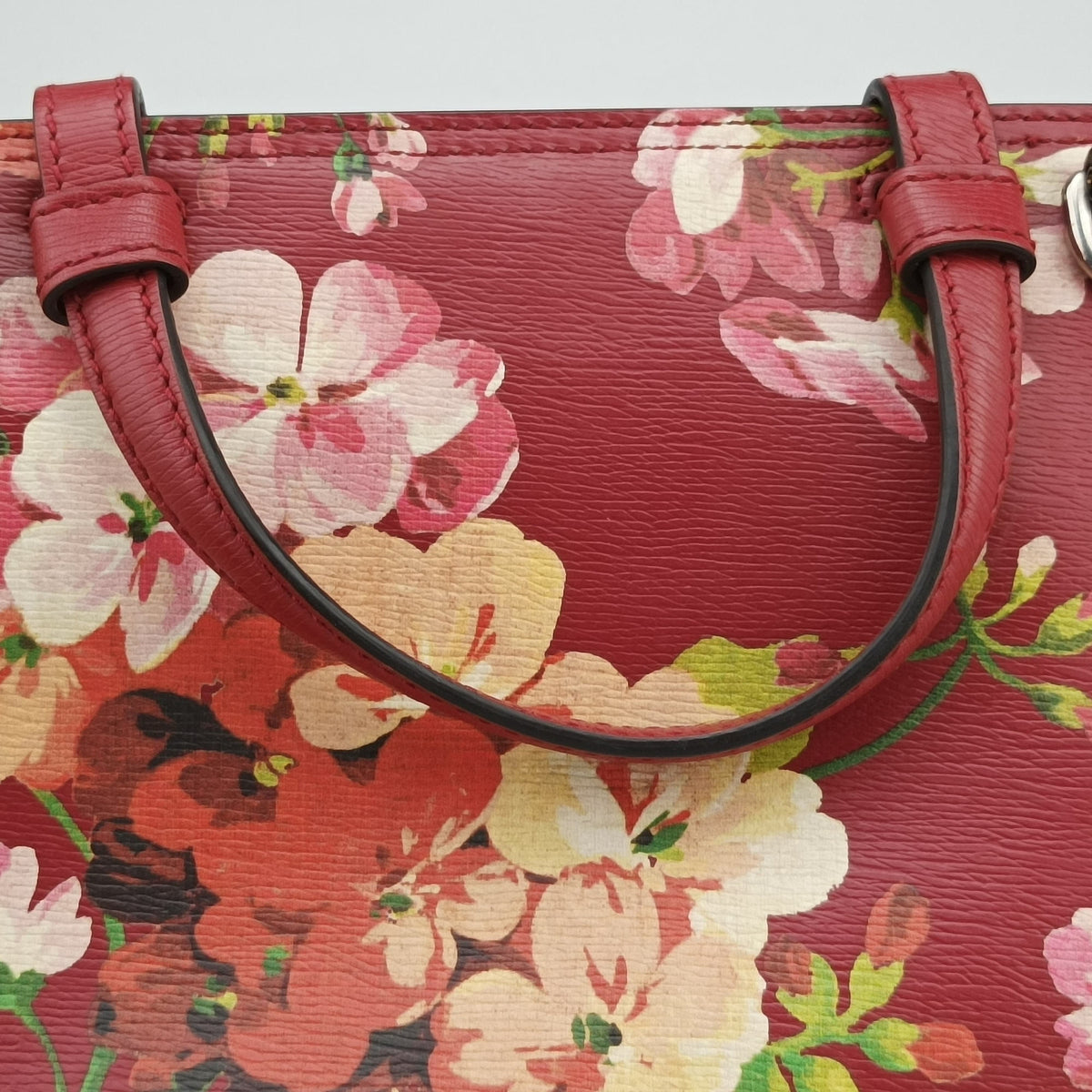 Pre-owned Gucci Bamboo Daily red×Multicolour Leather 370831 shoulderbag | stylenewstar