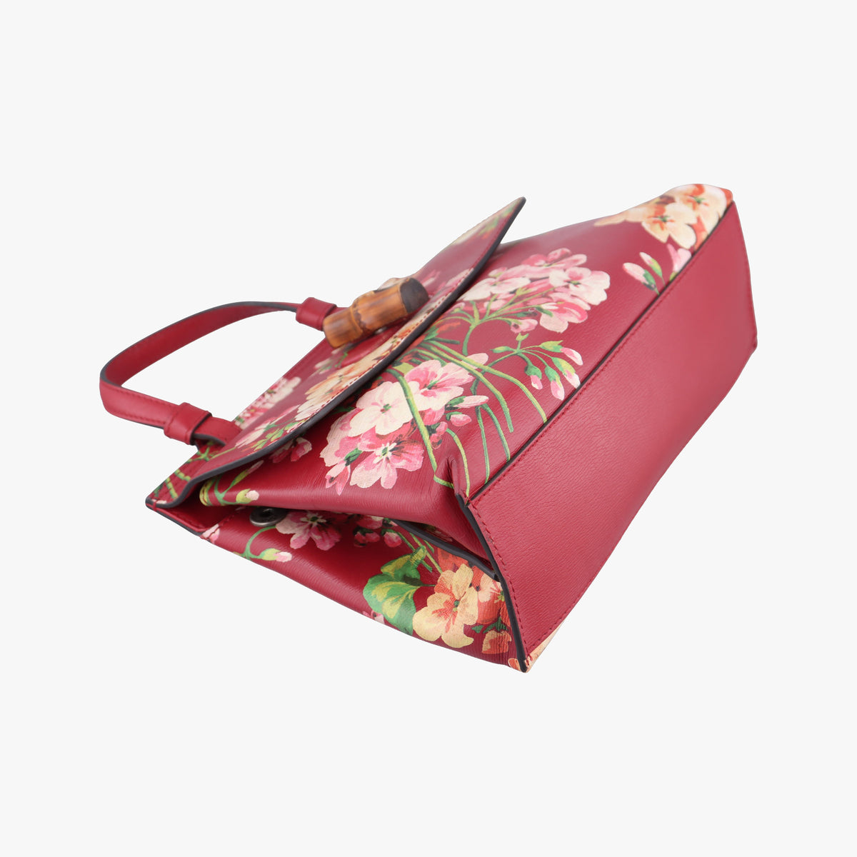 Pre-owned Gucci Bamboo Daily red×Multicolour Leather 370831 shoulderbag | stylenewstar