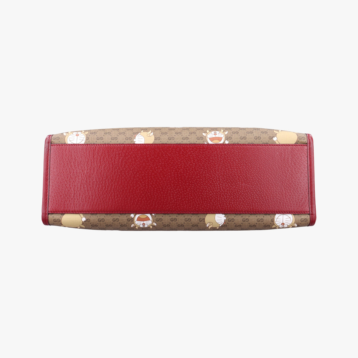 Pre-owned Gucci Doraemon GG Supreme Beige×Red PVC coated canvas×Leather 654345 shoulderbag | stylenewstar