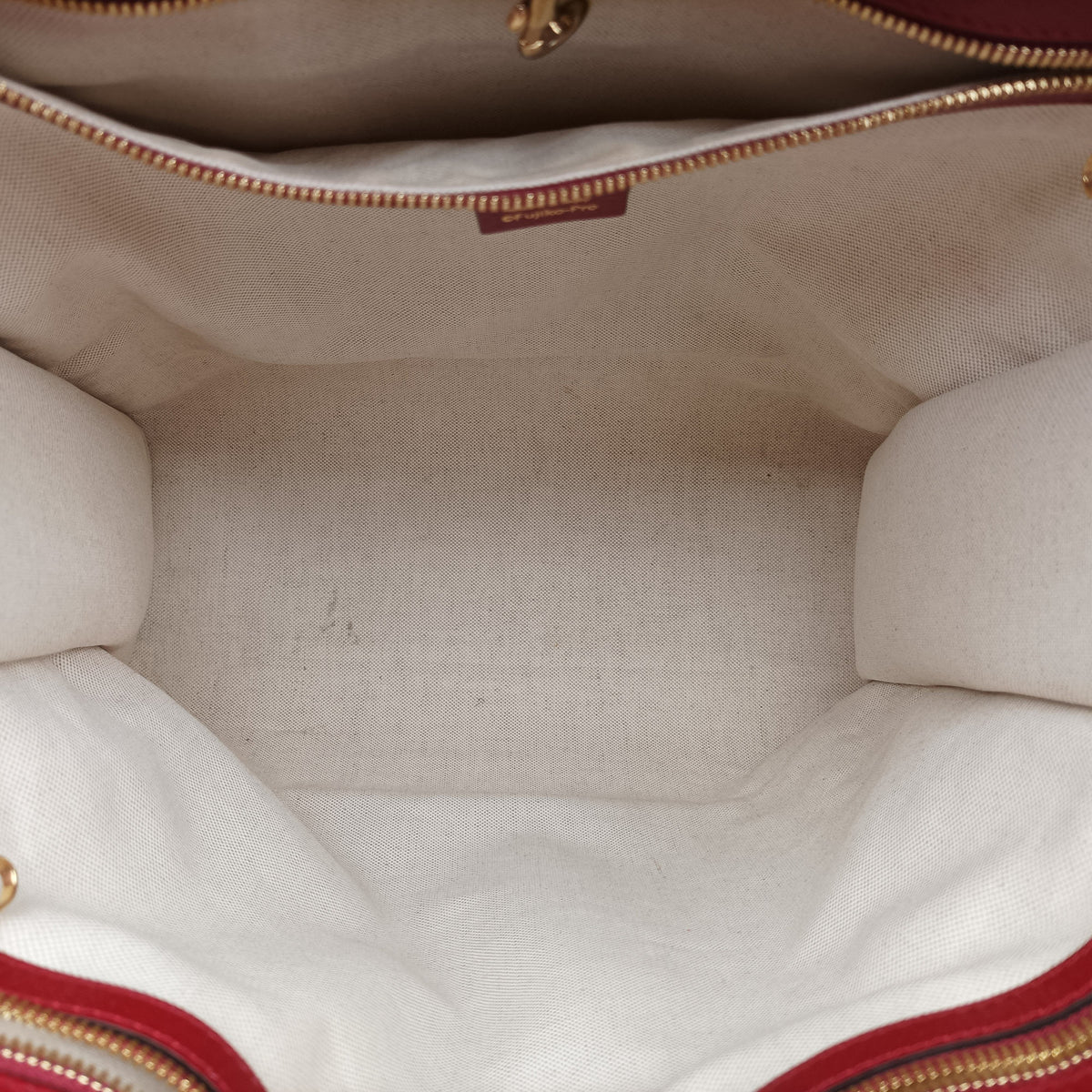 Pre-owned Gucci Doraemon GG Supreme Beige×Red PVC coated canvas×Leather 654345 shoulderbag | stylenewstar