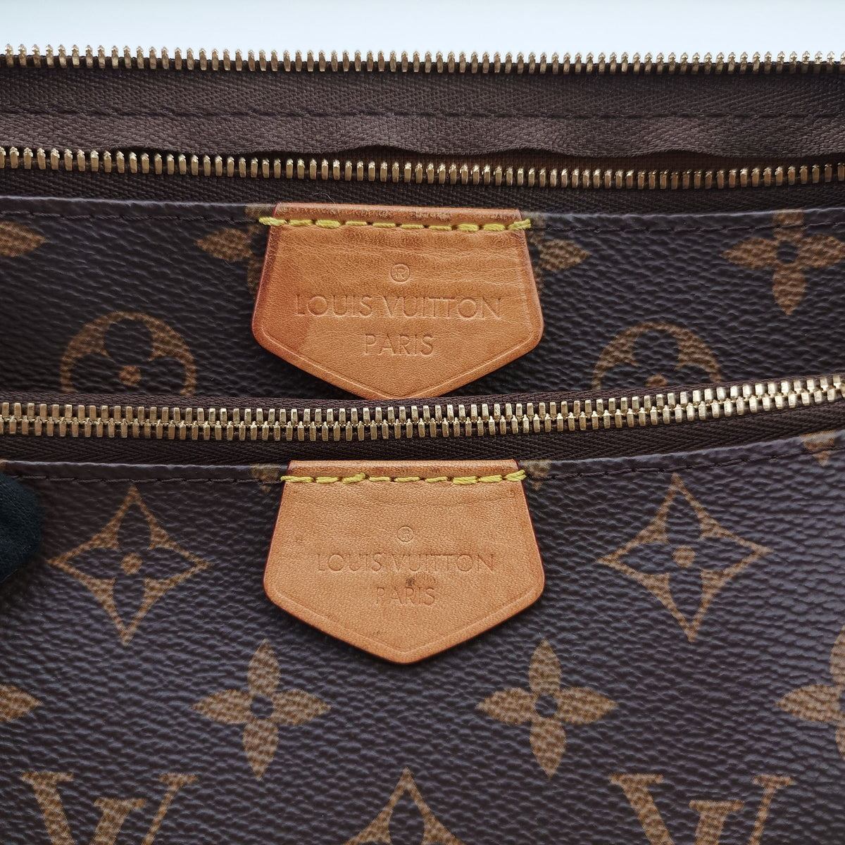 Pre-owned Louis Vuitton Multipochette Accessoires Brown x Rose Claire Monogram canvas M44840 shoulderbag | stylenewstar