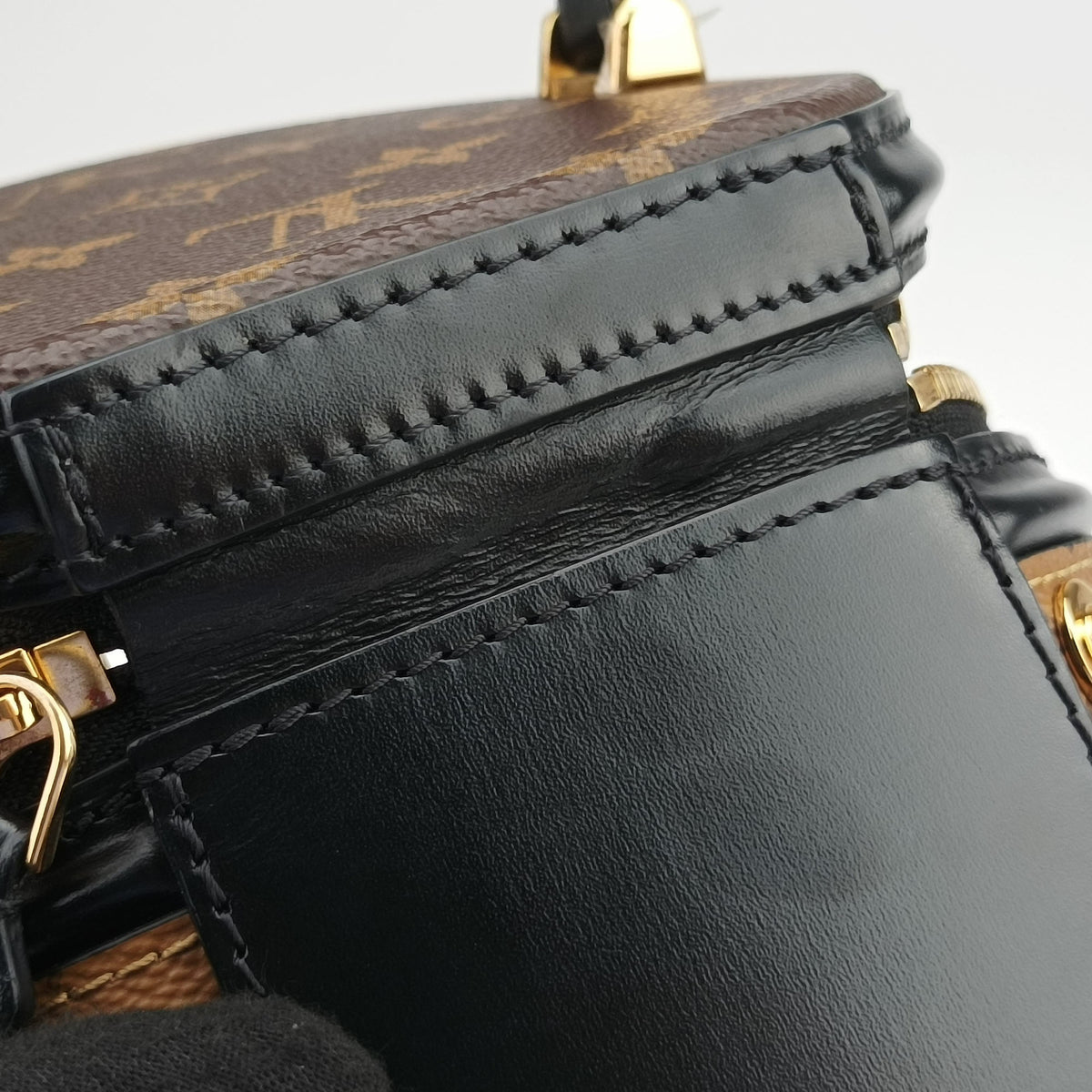 Pre-owned Louis Vuitton Cannes Brown × Black Monogram Reverse M43986 shoulderbag | stylenewstar