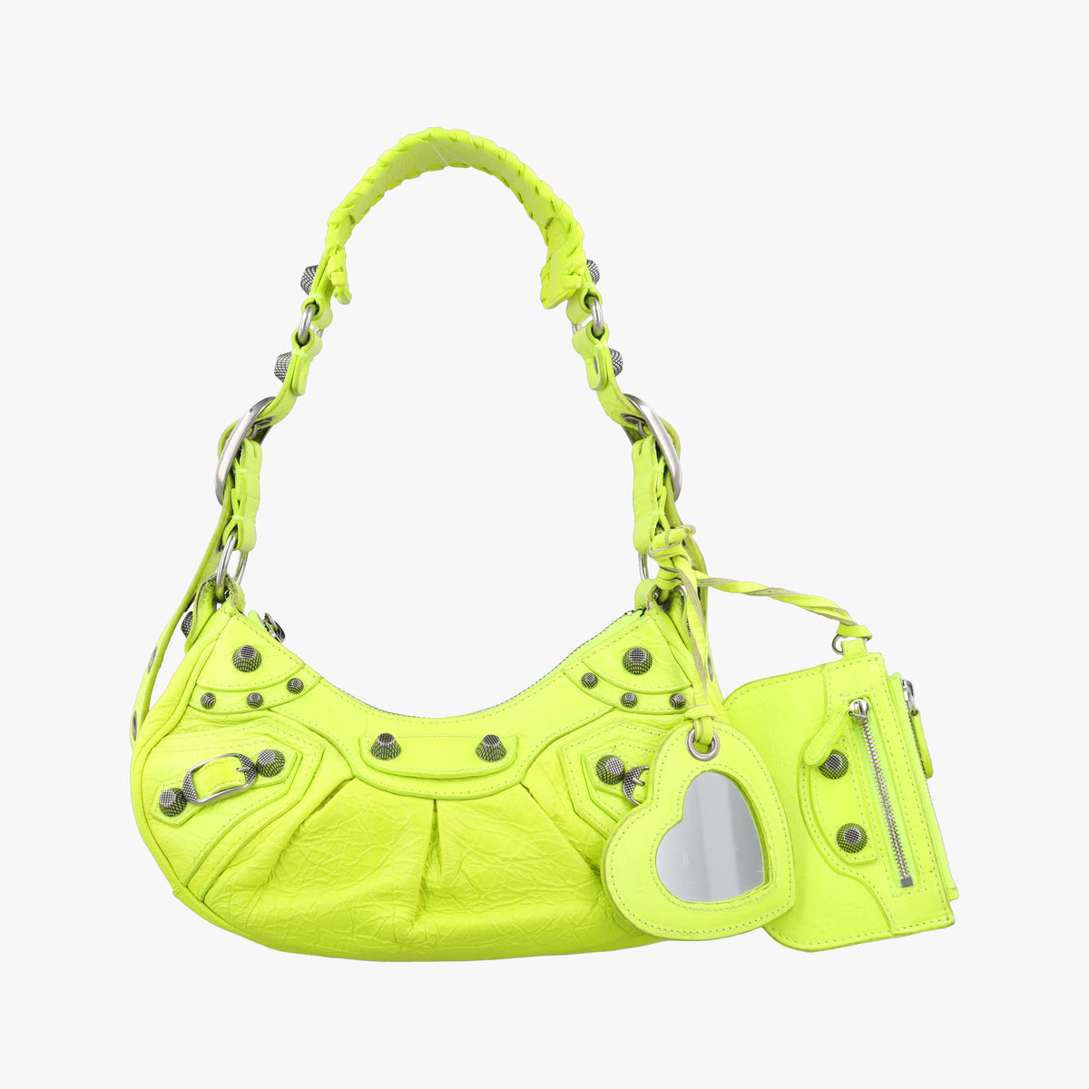 Pre-owned Balenciaga Le Cagole Green lambskin  shoulderbag | stylenewstar