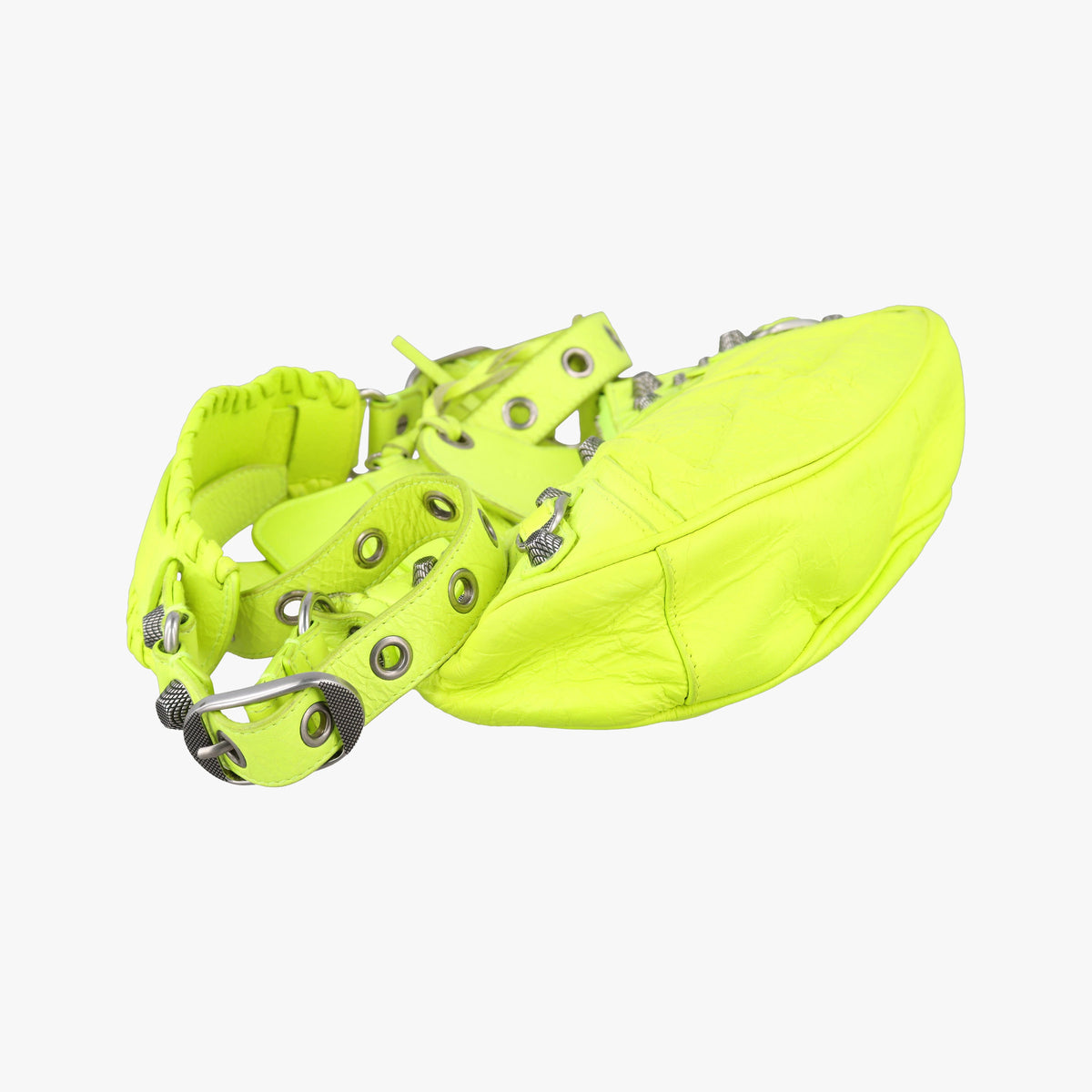 Pre-owned Balenciaga Le Cagole Green lambskin  shoulderbag | stylenewstar