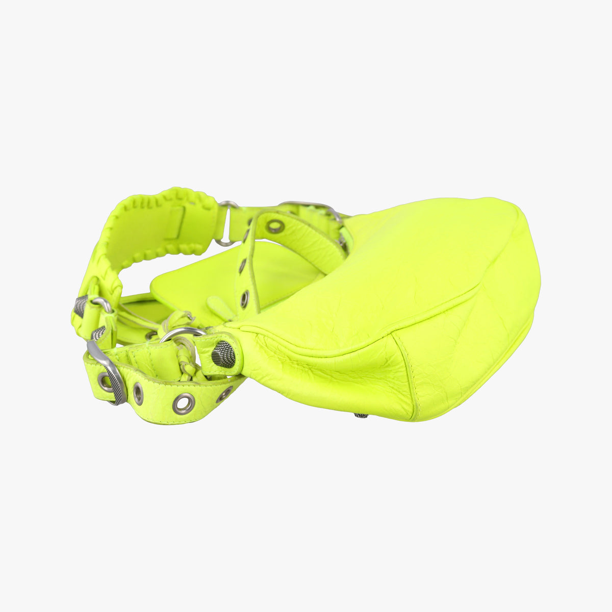 Pre-owned Balenciaga Le Cagole Green lambskin  shoulderbag | stylenewstar