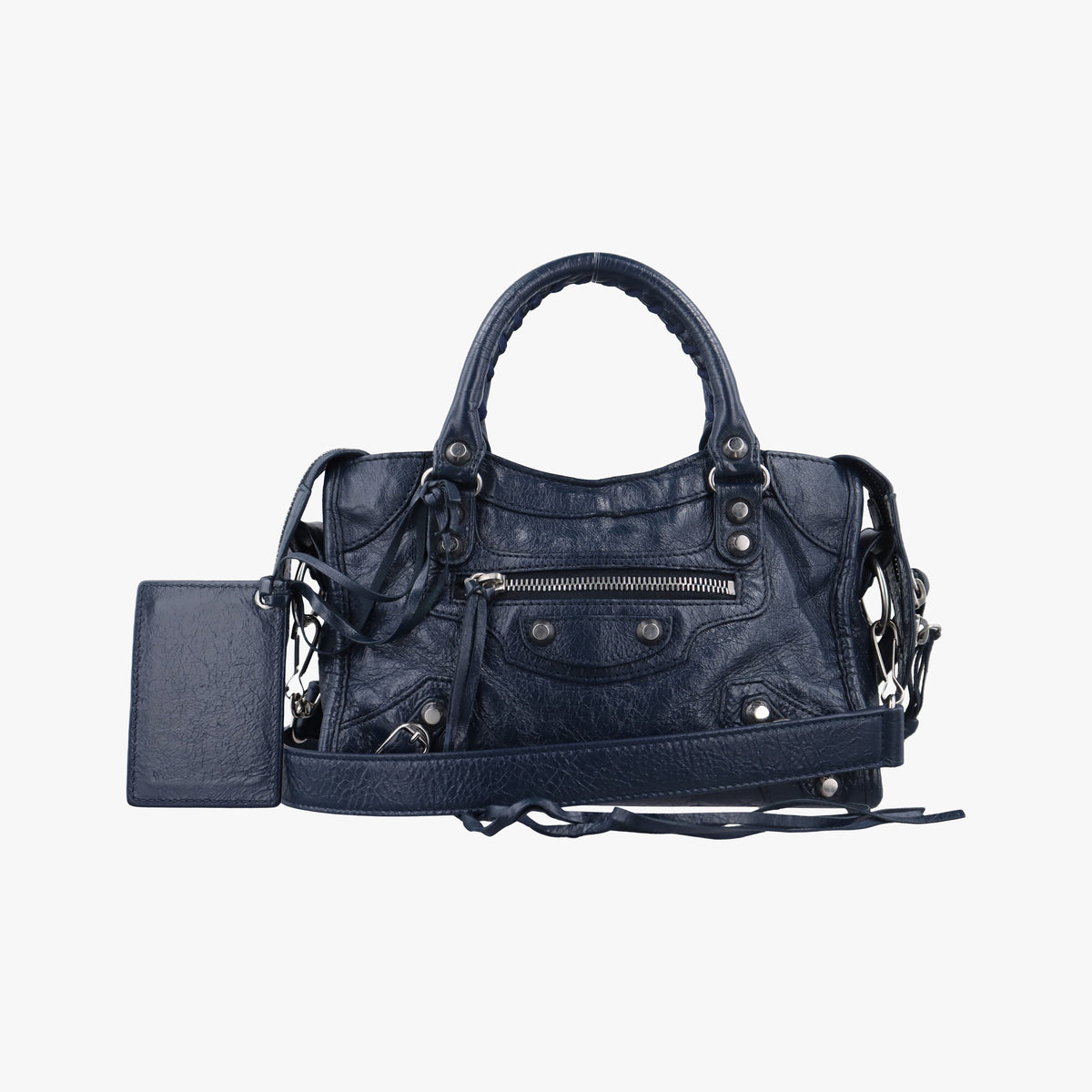 Vintage Balenciaga Giant City Navy lambskin  shoulderbag | stylenewstar