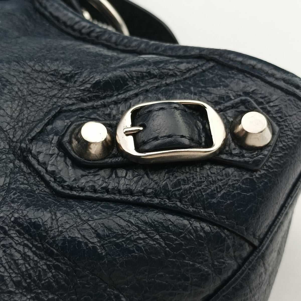 Vintage Balenciaga Giant City Navy lambskin  shoulderbag | stylenewstar