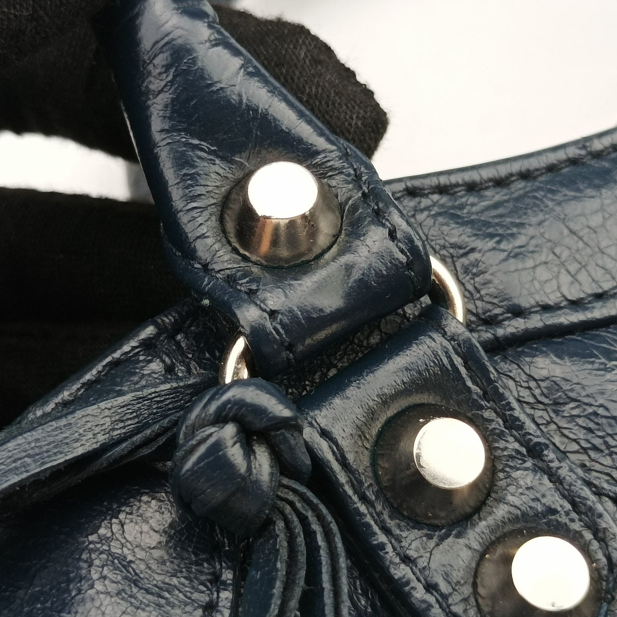 Vintage Balenciaga Giant City Navy lambskin  shoulderbag | stylenewstar