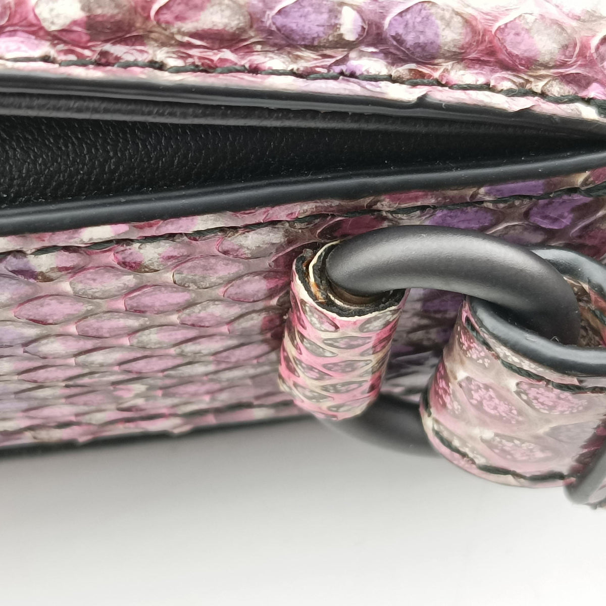 Pre-owned Bottega Veneta intrecciato Purple Series Leather x Snake skin  shoulderbag | stylenewstar