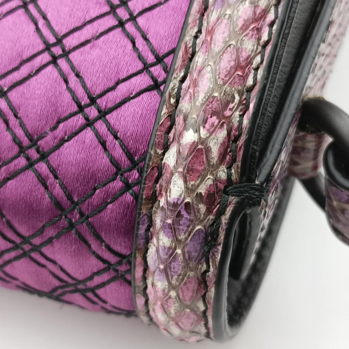 Pre-owned Bottega Veneta intrecciato Purple Series Leather x Snake skin  shoulderbag | stylenewstar