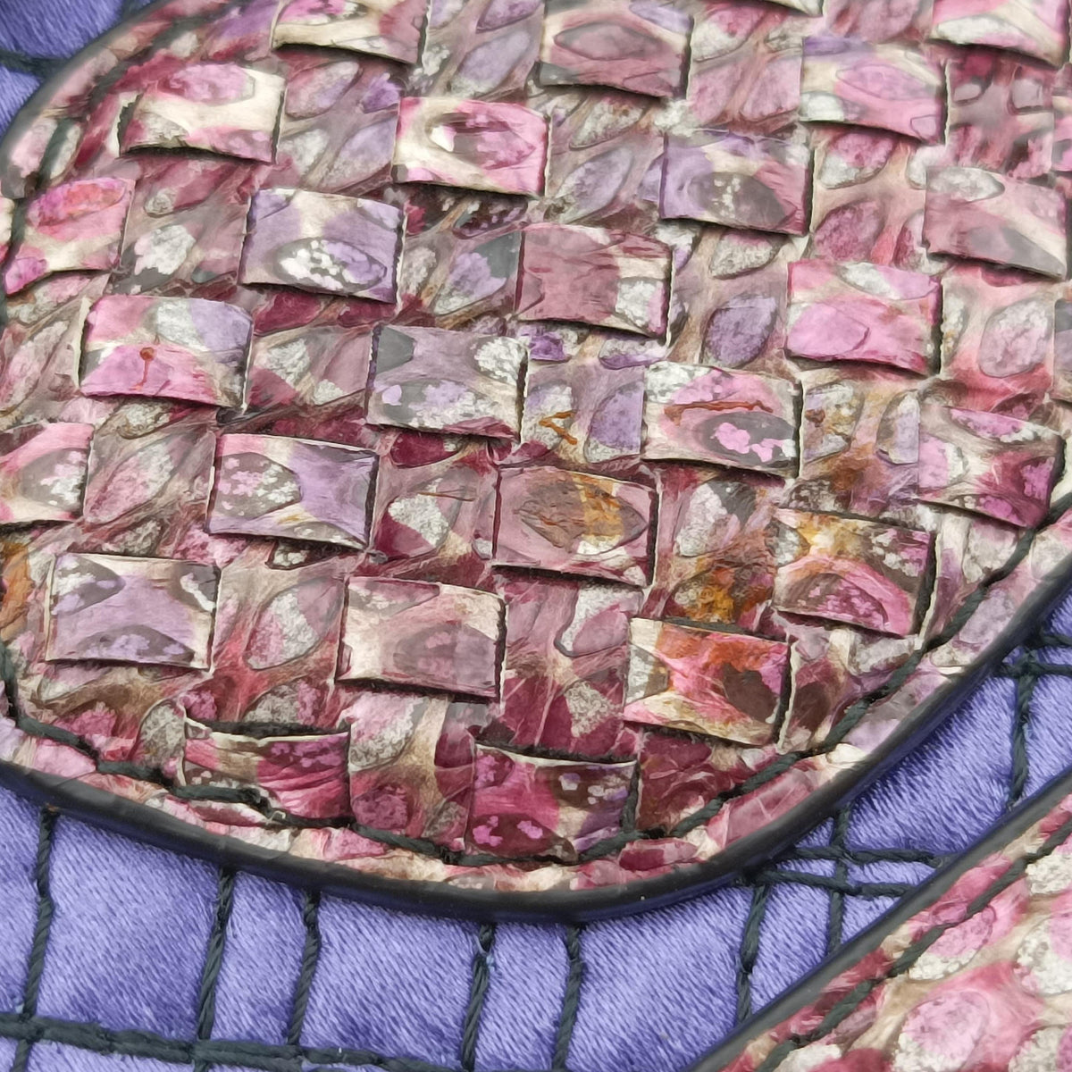 Pre-owned Bottega Veneta intrecciato Purple Series Leather x Snake skin  shoulderbag | stylenewstar