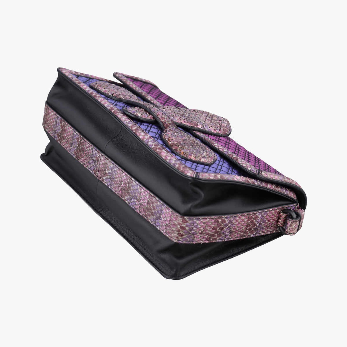 Pre-owned Bottega Veneta intrecciato Purple Series Leather x Snake skin  shoulderbag | stylenewstar