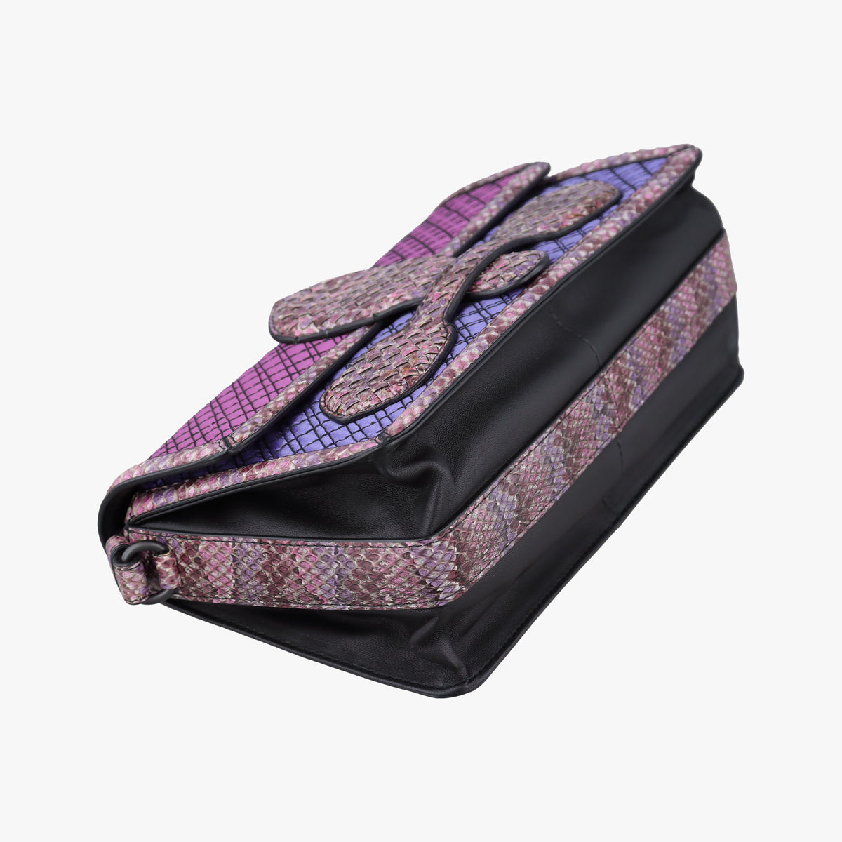 Pre-owned Bottega Veneta intrecciato Purple Series Leather x Snake skin  shoulderbag | stylenewstar