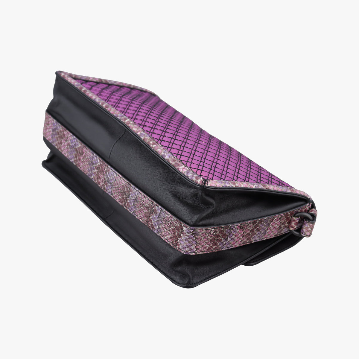 Pre-owned Bottega Veneta intrecciato Purple Series Leather x Snake skin  shoulderbag | stylenewstar