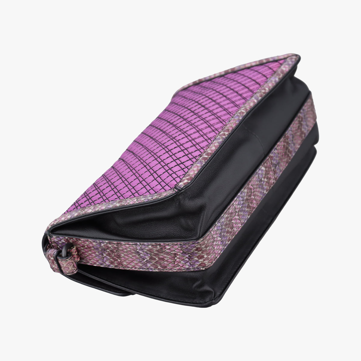 Pre-owned Bottega Veneta intrecciato Purple Series Leather x Snake skin  shoulderbag | stylenewstar