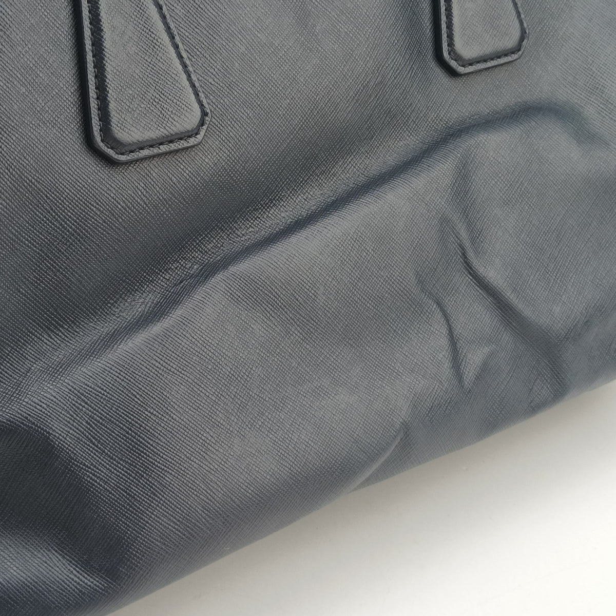 Pre-owned Prada business bag briefcase Navy x Black SAFFIANO Leather 2VE363 handbag | stylenewstar