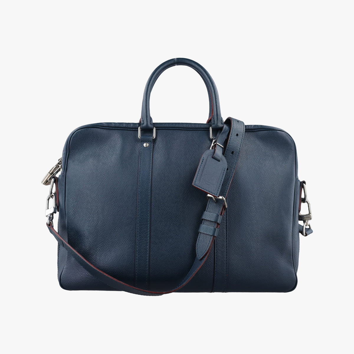 Pre-owned Louis Vuitton Port Document Voyage PM Navy Taiga M30639 shoulderbag | stylenewstar