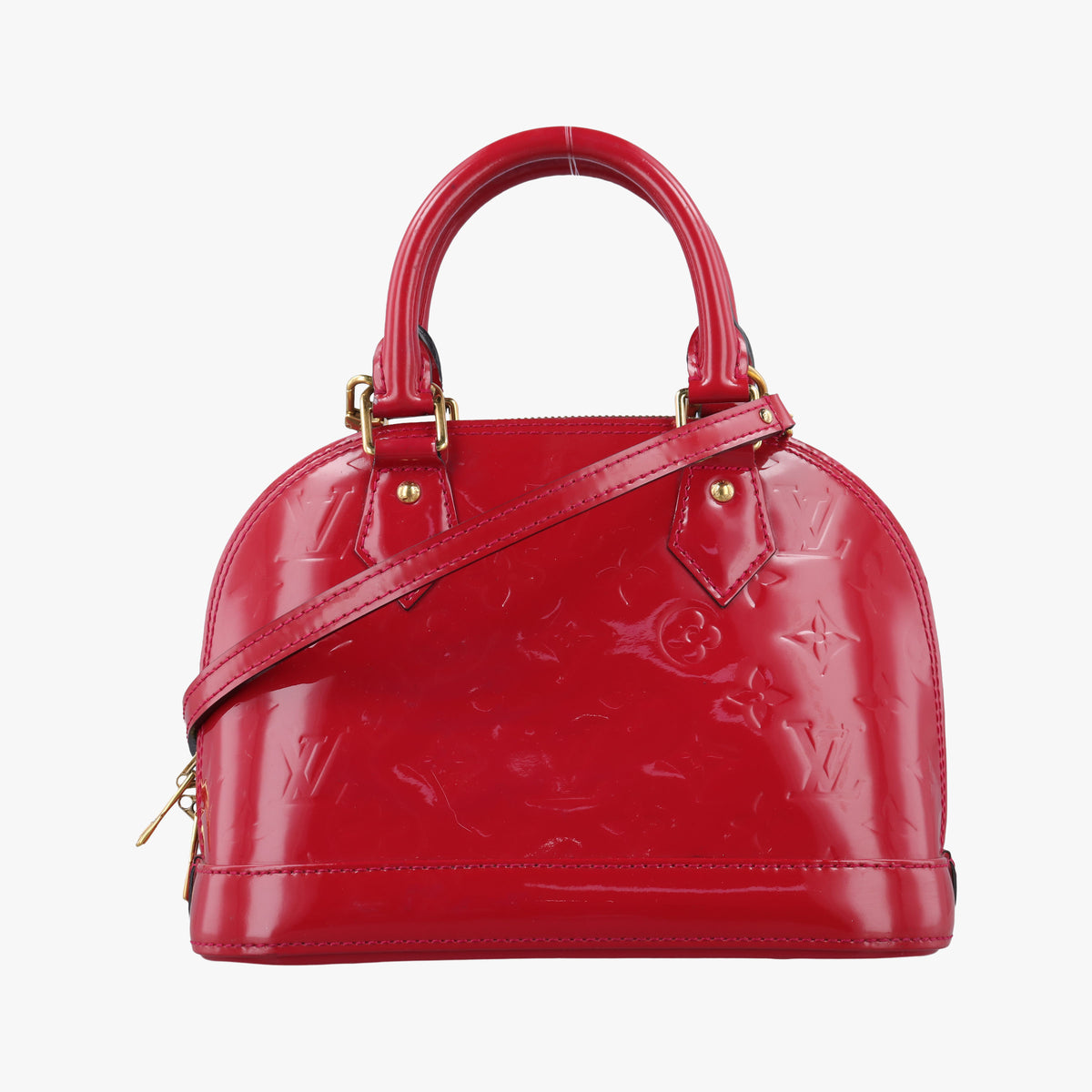 Pre-owned Louis Vuitton Alma BB pomme d'amour Vernis M90174 shoulderbag | stylenewstar