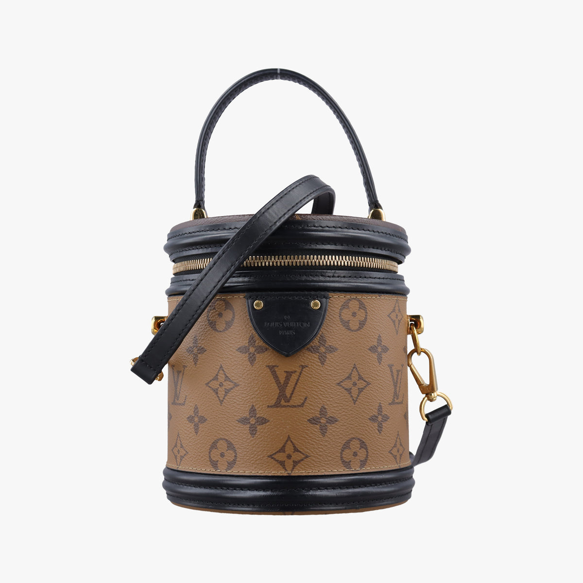 Pre-owned Louis Vuitton Cannes Brown × Black Monogram Reverse M43986 shoulderbag | stylenewstar