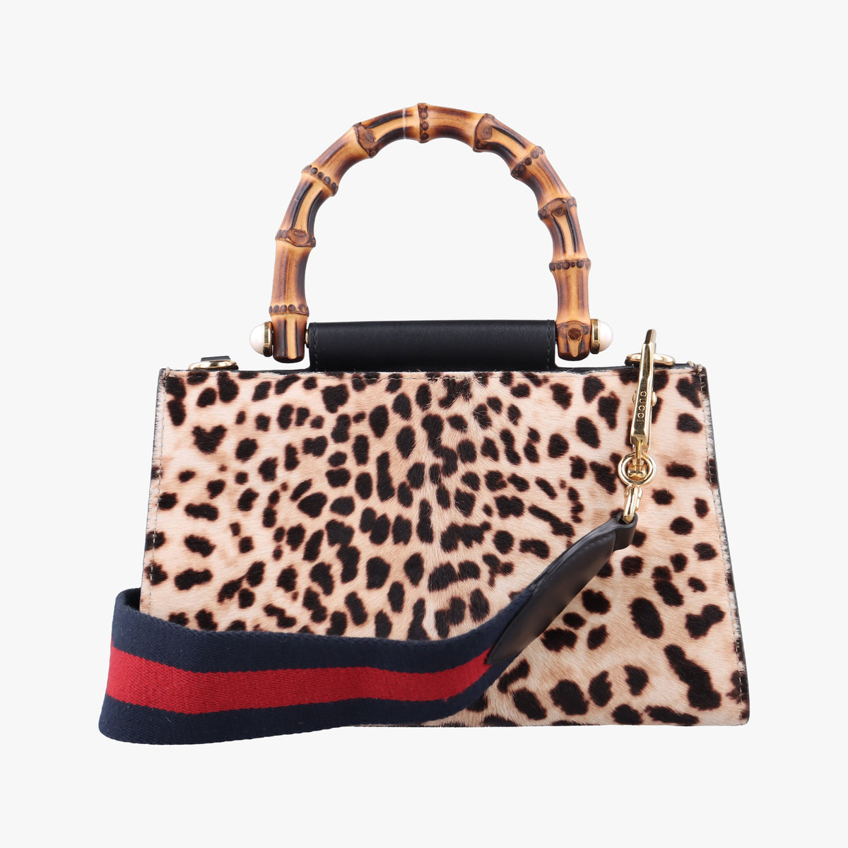 Vintage Gucci Bamboo Nymphaea Multicolour ponyhair×leather 470271 shoulderbag | stylenewstar