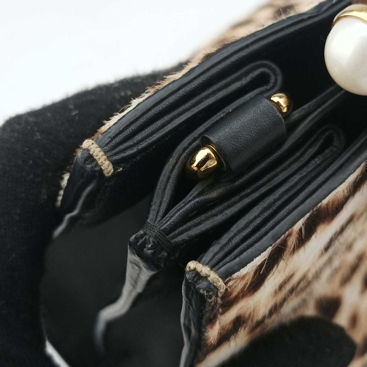 Vintage Gucci Bamboo Nymphaea Multicolour ponyhair×leather 470271 shoulderbag | stylenewstar