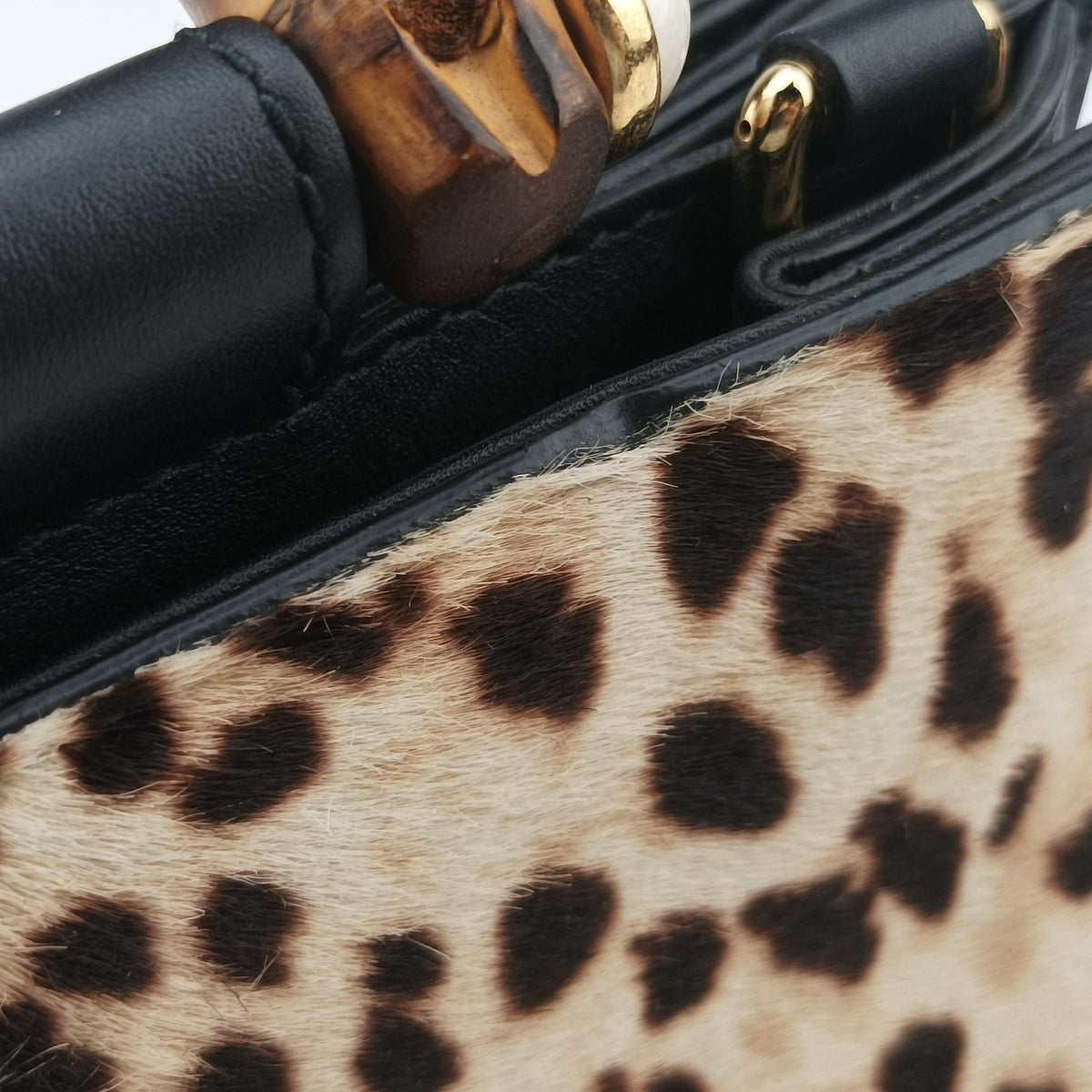 Vintage Gucci Bamboo Nymphaea Multicolour ponyhair×leather 470271 shoulderbag | stylenewstar