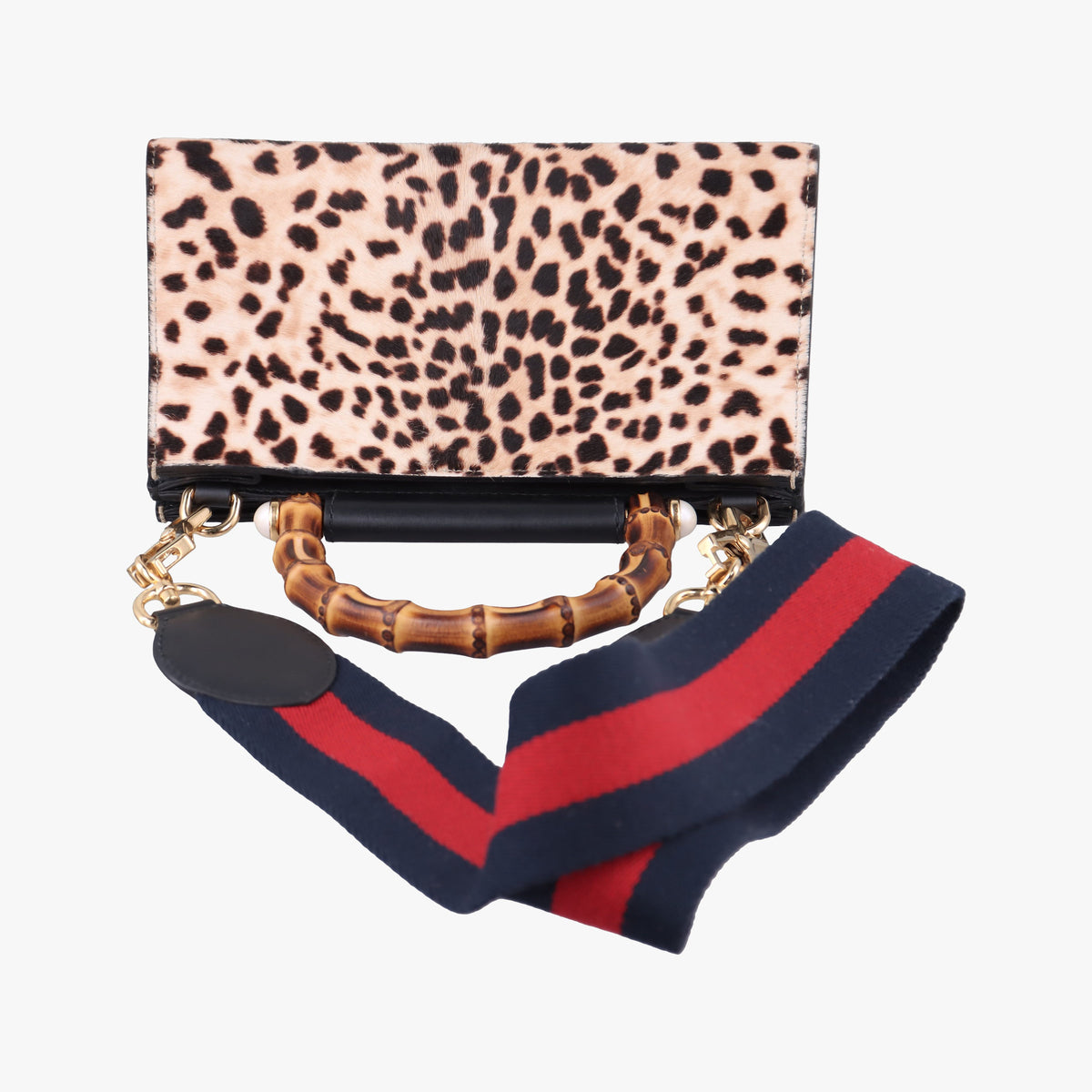 Vintage Gucci Bamboo Nymphaea Multicolour ponyhair×leather 470271 shoulderbag | stylenewstar
